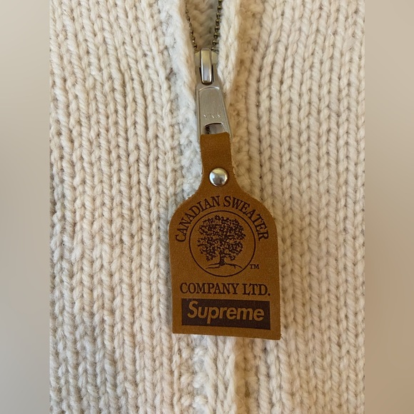 Supreme Box Logo Cowichan Sweater, Large - Picture 3 of 7